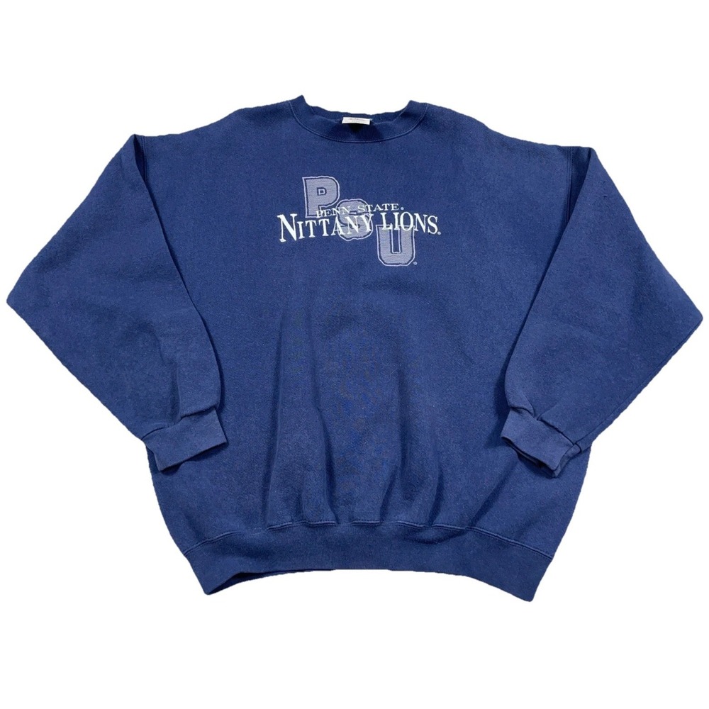Vintage Penn‎ State Nitty Lions Sweatshirt Men XL Blue Crewneck 90s Embroidered